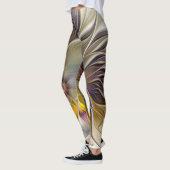 Abstrakte Fantasy-Blume Modernes Fraktal Leggings (Links)