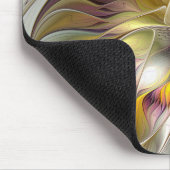 Abstrakte Fantasy-Blume Modernes Fraktal Mousepad (Ecke)