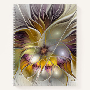 Abstrakte Fantasy-Blume Modernes Fraktal Notizblock