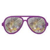 Abstrakte Fantasy-Blume Modernes Fraktal Partybrille (Vorderseite)