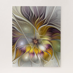 Abstrakte Fantasy-Blume Modernes Fraktal Puzzle
