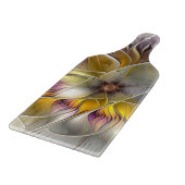 Abstrakte Fantasy-Blume Modernes Fraktal Schneidebrett (Ecke)