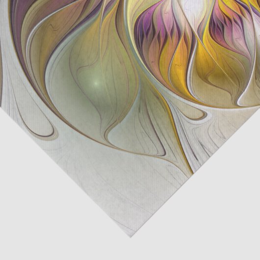 Abstrakte Fantasy-Blume Modernes Fraktal Seidenpapier (Detail)