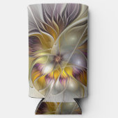 Abstrakte Fantasy-Blume Modernes Fraktal Selters Dosenkühler (Vorderseite)