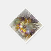 Abstrakte Fantasy-Blume Modernes Fraktal Serviette (Ecke)