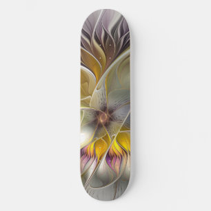 Abstrakte Fantasy-Blume Modernes Fraktal Skateboard