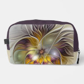 Abstrakte Fantasy-Blume Modernes Fraktal Waschbeutel (Vorderseite)