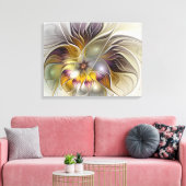 Abstrakte Fantasy Blume Modernes Triptychon Leinwanddruck (Insitu (Wohnzimmer))