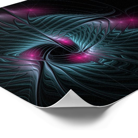 Abstrakte Fantasy Fraktal Poster (Ecke)