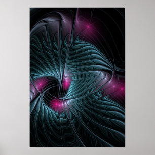 Abstrakte Fantasy Fraktal Poster