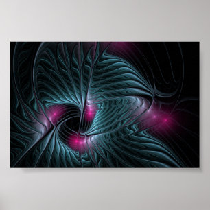 Abstrakte Fantasy Fraktal Poster