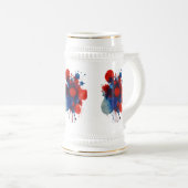 Abstrakte Farbabstriche - 22 oz Stein Design Bierglas (VorderseiteRechts)