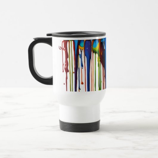 Abstrakte Farbabstriche Reise/Tasse des Computers  Reisebecher (Links)