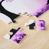 Abstrakte Farbabstürze an Schwarzen Silhouetten Puzzle (Seite)