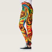 Abstrakte Farbabstürze Leggings (Links)