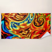 Abstrakte Farbabstürze Strandtuch (Vorderseite)