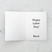 Abstrakte Farbarbeitnehmer Feiertagskarte (Innenseite)