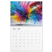 Abstrakte Farbausdrücke von Rainbow Paint Splash Kalender (Mär 2026)