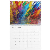 Abstrakte Farbausdrücke von Rainbow Paint Splash Kalender (Feb 2027)