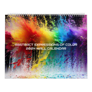 Abstrakte Farbausdrücke von Rainbow Paint Splash Kalender