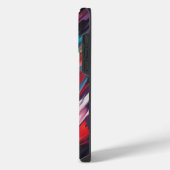 Abstrakte Farbbewegung iPhone Hülle (Linke Seite)