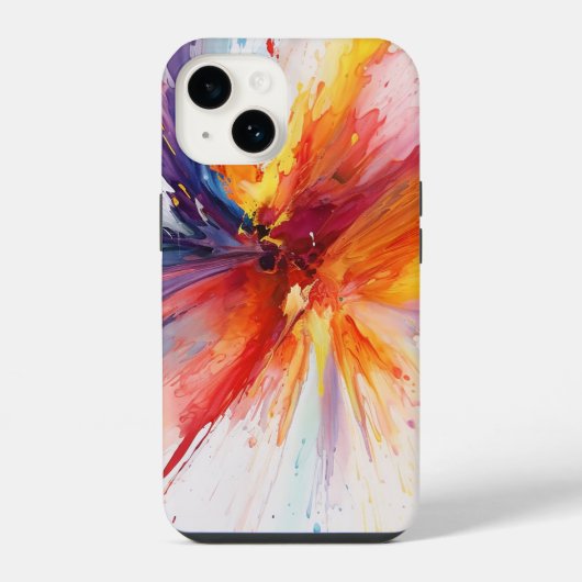 Abstrakte Farbblase iPhone Hülle (Rückseite)