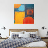 Abstrakte Farbblöcke Leinwanddruck (Insitu (Schlafzimmer))