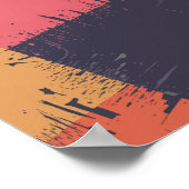 Abstrakte Farbblöcke mit Farbeffekt des Spritzers Poster (Ecke)