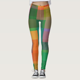 Abstrakte Farbblockkunst Leggings
