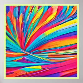 Abstrakte Farbburst Poster