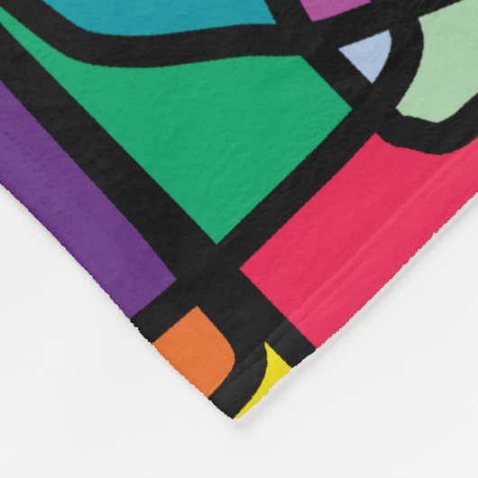 Abstrakte Farbdecke Fleecedecke (Ecke)