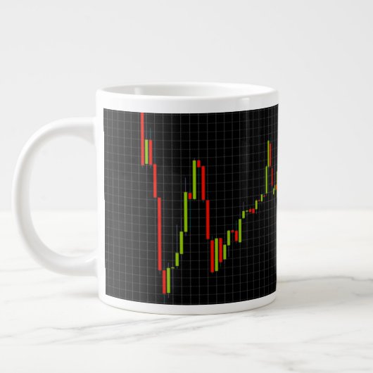 Abstrakte Farbdiagramme - Finanzielle Grafik Jumbo-Tasse (Links)