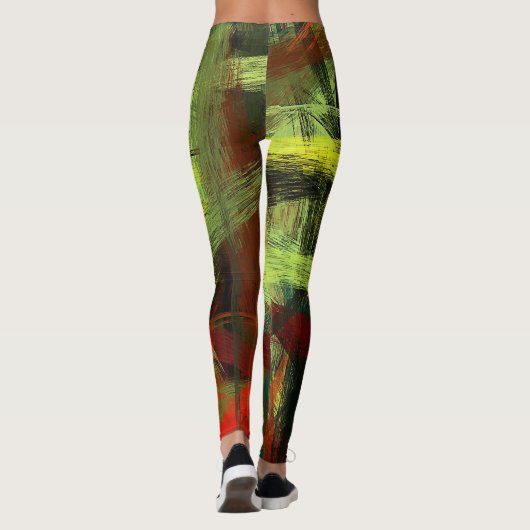 Abstrakte Farbe Art #17 Leggings (Rückseite)