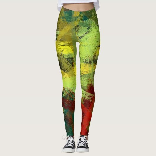 Abstrakte Farbe Art #17 Leggings (Vorderseite)
