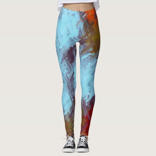 Abstrakte Farbe Art #22 Leggings (Vorderseite)