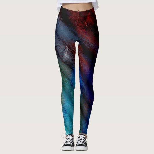 Abstrakte Farbe Art #43 Leggings (Vorderseite)