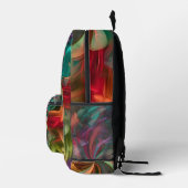 Abstrakte Farbe Bedruckter Rucksack (Rechts)