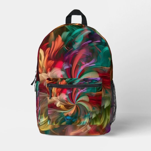 Abstrakte Farbe Bedruckter Rucksack (Vorderseite)