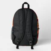 Abstrakte Farbe Bedruckter Rucksack (Rückseite)