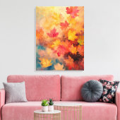 Abstrakte Farbe der japanischen Herbstkunst Leinwanddruck (Insitu (Wohnzimmer))