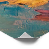 Abstrakte Farbe der japanischen Herbstkunst Poster (Ecke)