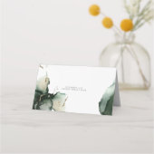 Abstrakte Farbe des grünen Wassers Platzkarte (Rückseite)