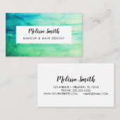 Abstrakte Farbe des grünen Wassers Visitenkarte (Vorne/Hinten)