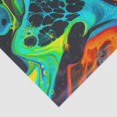 Abstrakte Farbe, Entfärbung, Taschenbelag Seidenpapier (Ausschnitt)