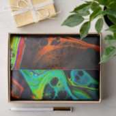 Abstrakte Farbe, Entfärbung, Taschenbelag Seidenpapier (Geschenk)