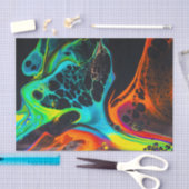 Abstrakte Farbe, Entfärbung, Taschenbelag Seidenpapier (Handwerk)