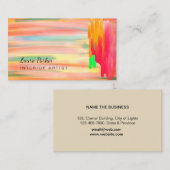 Abstrakte Farbe Farbe Roter Orange Künstler Visitenkarte (Vorne/Hinten)