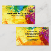 Abstrakte Farbe | Farbenfrohe Ausdruckskraft Visitenkarte (Vorne/Hinten)