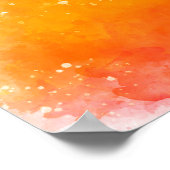 Abstrakte Farbe Gelb und Rot Poster (Ecke)