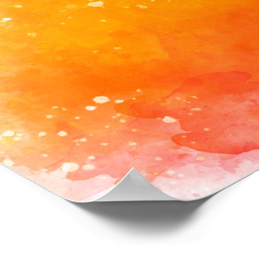 Abstrakte Farbe Gelb und Rot Poster (Ecke)